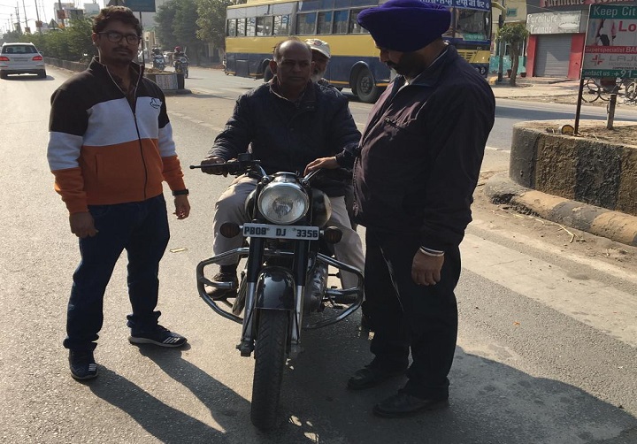 TWO BULLET MOTORCYCLES CHALLANED FOR CAUSING NOISE POLLUTION 
