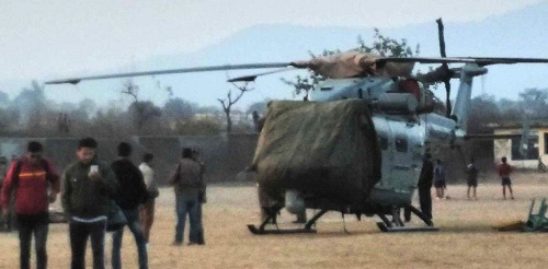 वायुसेना के हेलीकॉप्टर में खराबी के कारण इमरजेंसी लैंडिंग